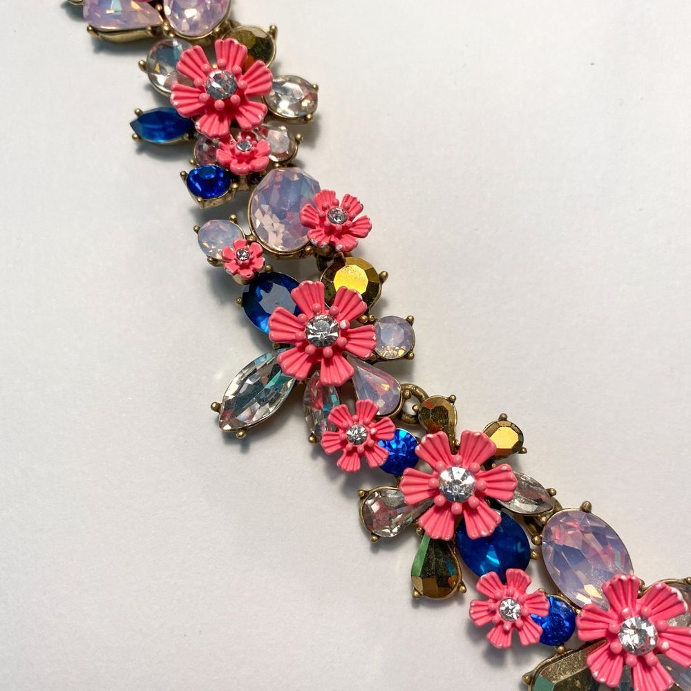 J-Crew Flower Statement Necklace